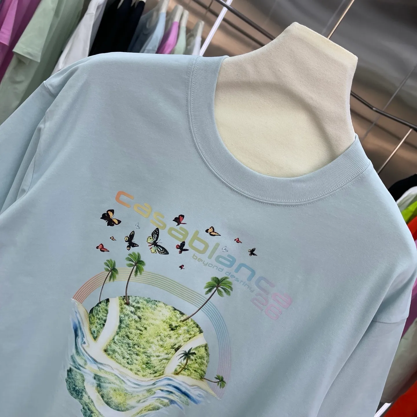 New Arrival Casablanca Classic Series T ～ ， ， 。 ， Classic ， In Stock ！ ：White Black Light Blue Orange 5 ） Size：S M L XL XXL